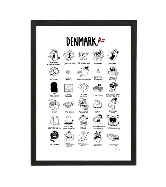 Handdrawn poster by Sofie Nørskov. Buy online at sofienorskov.dk