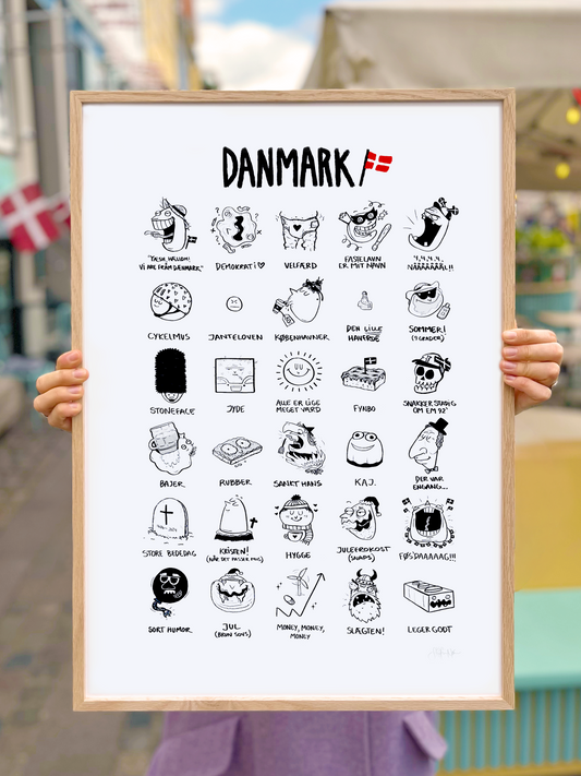 DANMARK PLAKAT - DANSK
