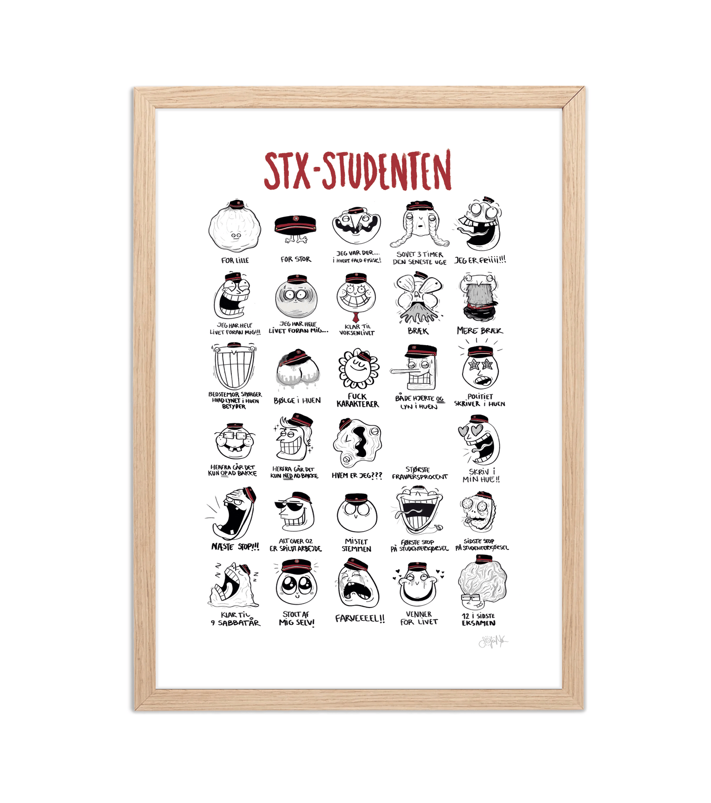 Håndtegnet plakat af Sofie Nørskov. Kunst der spreder glæde og starter samtaler! ✏️
Køb online på sofienørskov.dk. Levering 2-5 dage.