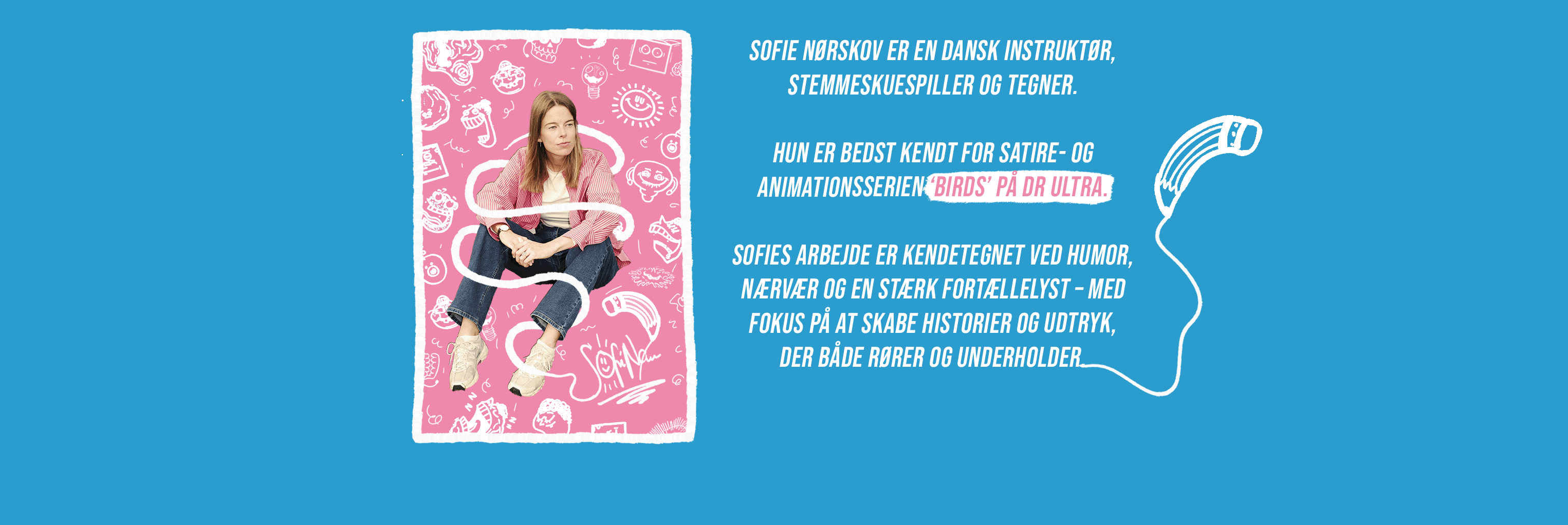 Håndtegnet kunst og plakater der spreder glæde og starter samtaler! ✏️ 
Køb online på sofienørskov.dk. Levering 2-5 dage.