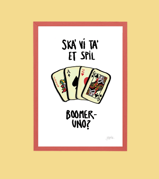 Håndtegnet plakat af Sofie Nørskov. Kunst der spreder glæde og starter samtaler! ✏️ 
Køb online på sofienørskov.dk. Levering 2-5 dage.