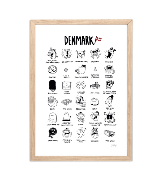 Handdrawn poster by Sofie Nørskov. Buy online at sofienorskov.dk