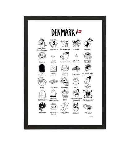 Handdrawn poster by Sofie Nørskov. Buy online at sofienorskov.dk