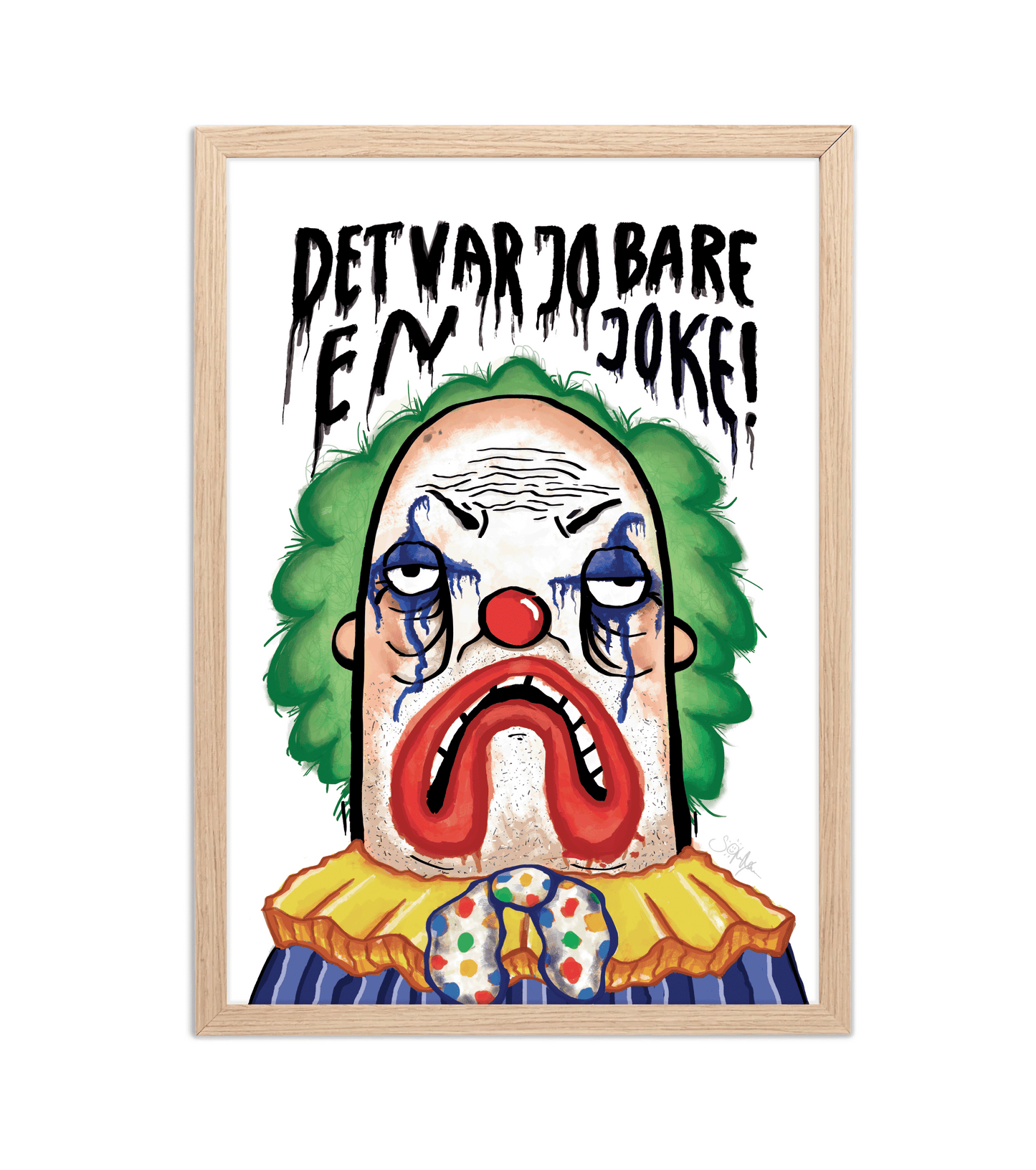 Håndtegnet plakat af Sofie Nørskov. Kunst der spreder glæde og starter samtaler! ✏️ 
Køb online på sofienørskov.dk. Levering 2-5 dage.