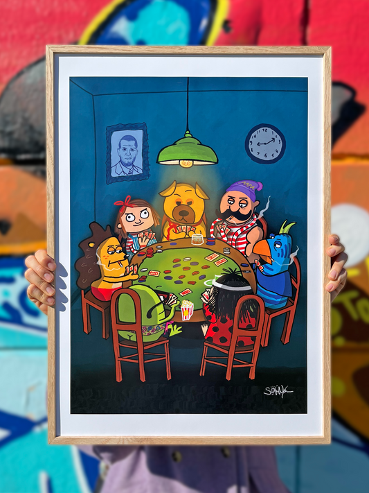 Når Ramasjang 'sover' - Satirisk kunstplakat