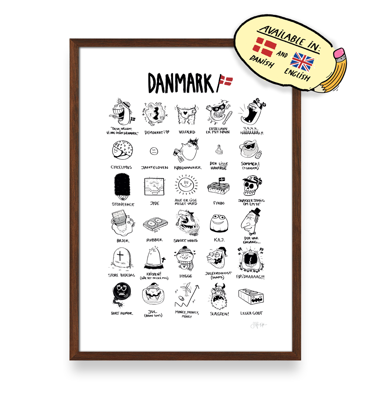 DANMARK PLAKAT - DANSK