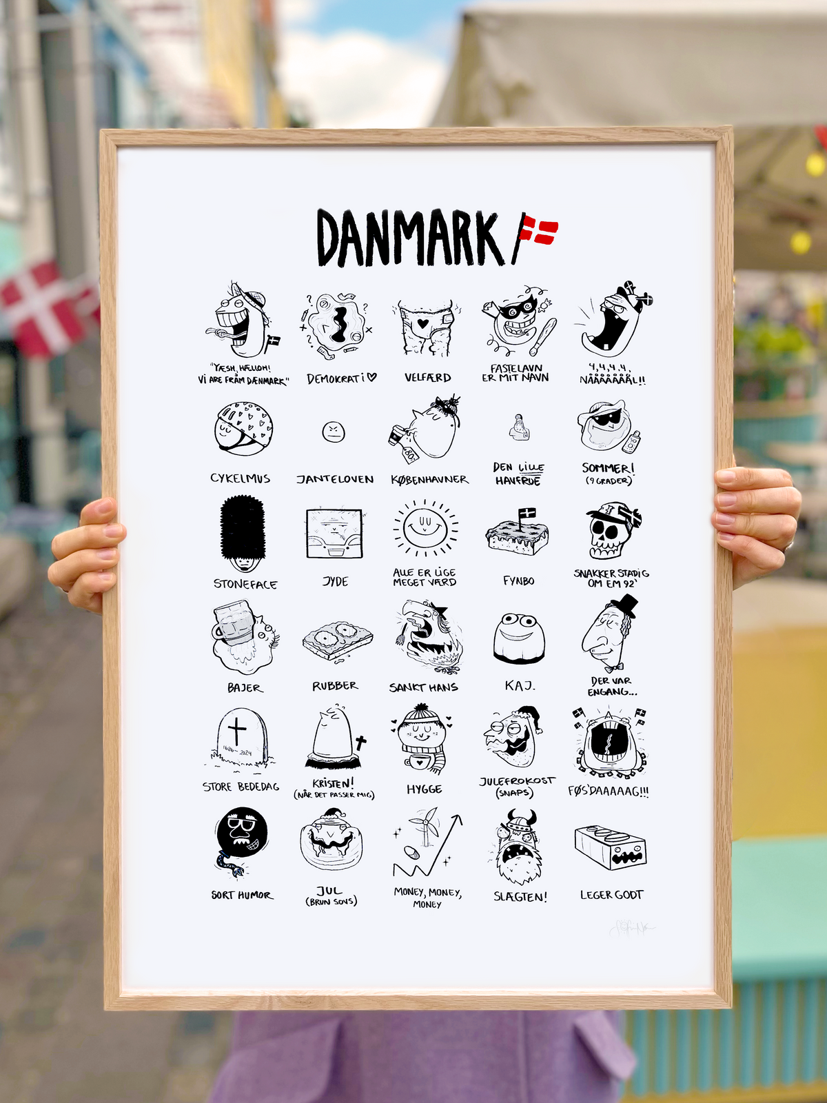 DANMARK PLAKAT - DANSK