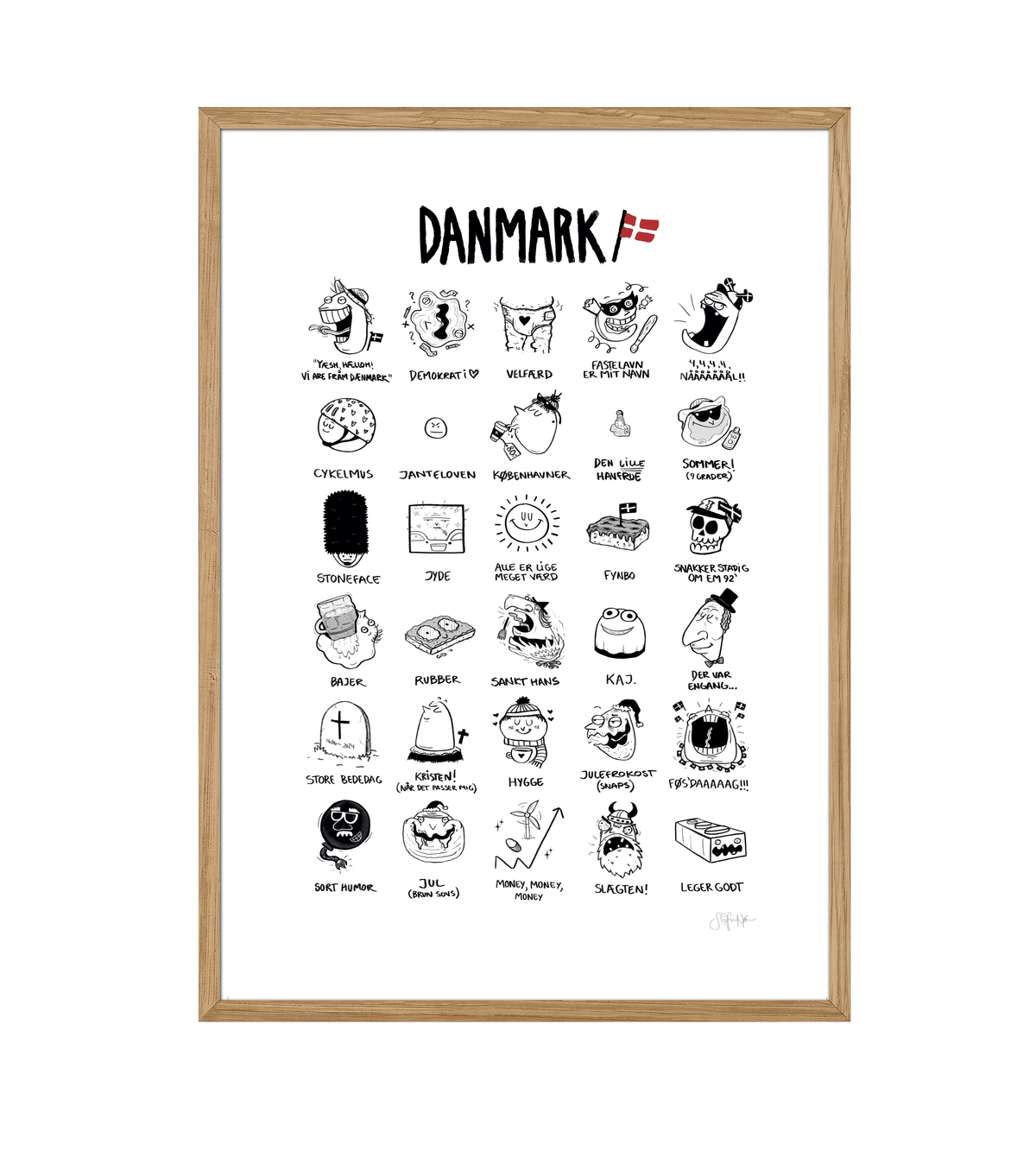 DANMARK PLAKAT - DANSK