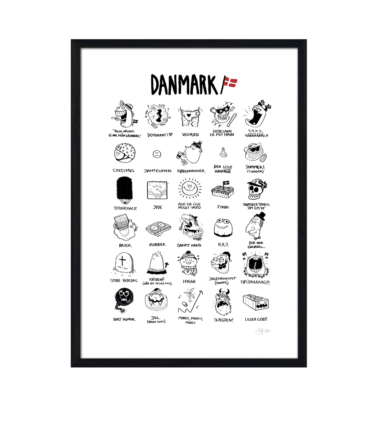 DANMARK PLAKAT - DANSK