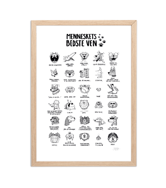 Håndtegnet plakat af Sofie Nørskov. Kunst der spreder glæde og starter samtaler! ✏️ 
Køb online på sofienørskov.dk. Levering 2-5 dage.