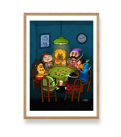 Når Ramasjang 'sover' - Satirisk kunstplakat