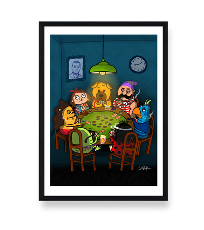 Når Ramasjang 'sover' - Satirisk kunstplakat