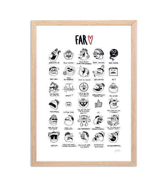 Håndtegnet plakat af Sofie Nørskov. Kunst der spreder glæde og starter samtaler! ✏️ 
Køb online på sofienørskov.dk. Levering 2-5 dage.