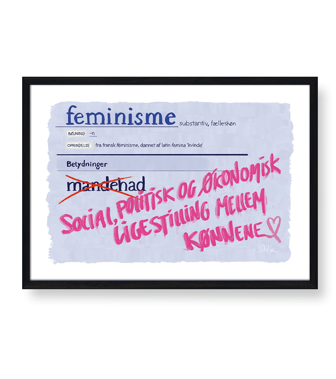 FEMINISMENS DEFINITION - PLAKAT