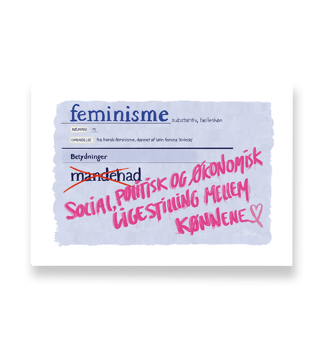 FEMINISMENS DEFINITION - PLAKAT