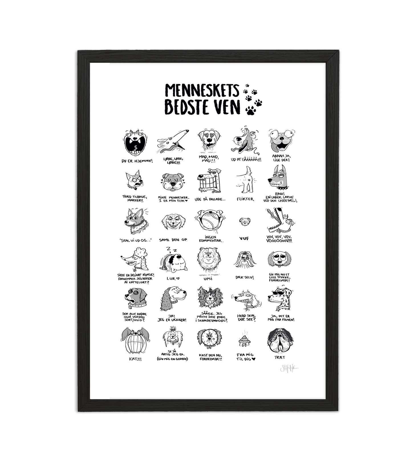 HUNDE PLAKAT - MENNESKETS BEDSTE VEN