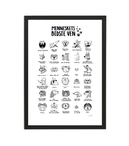 HUNDE PLAKAT - MENNESKETS BEDSTE VEN