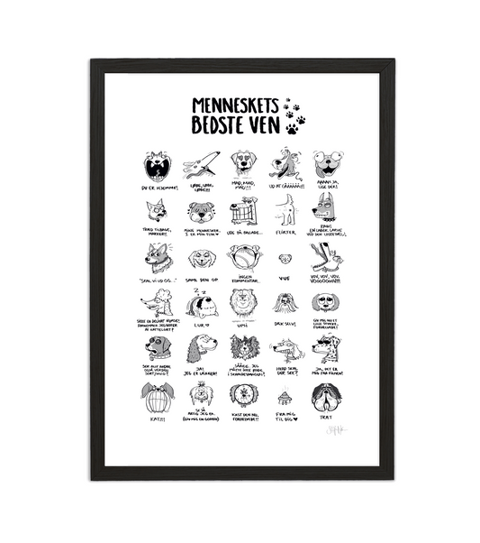 HUNDE PLAKAT - MENNESKETS BEDSTE VEN