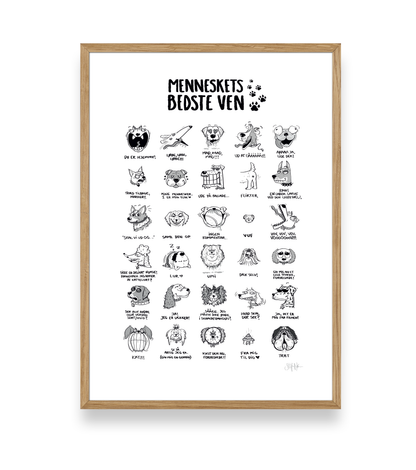 HUNDE PLAKAT - MENNESKETS BEDSTE VEN