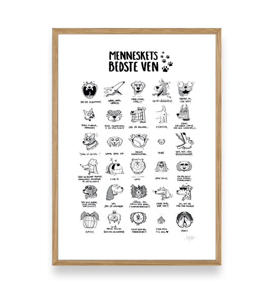 HUNDE PLAKAT - MENNESKETS BEDSTE VEN