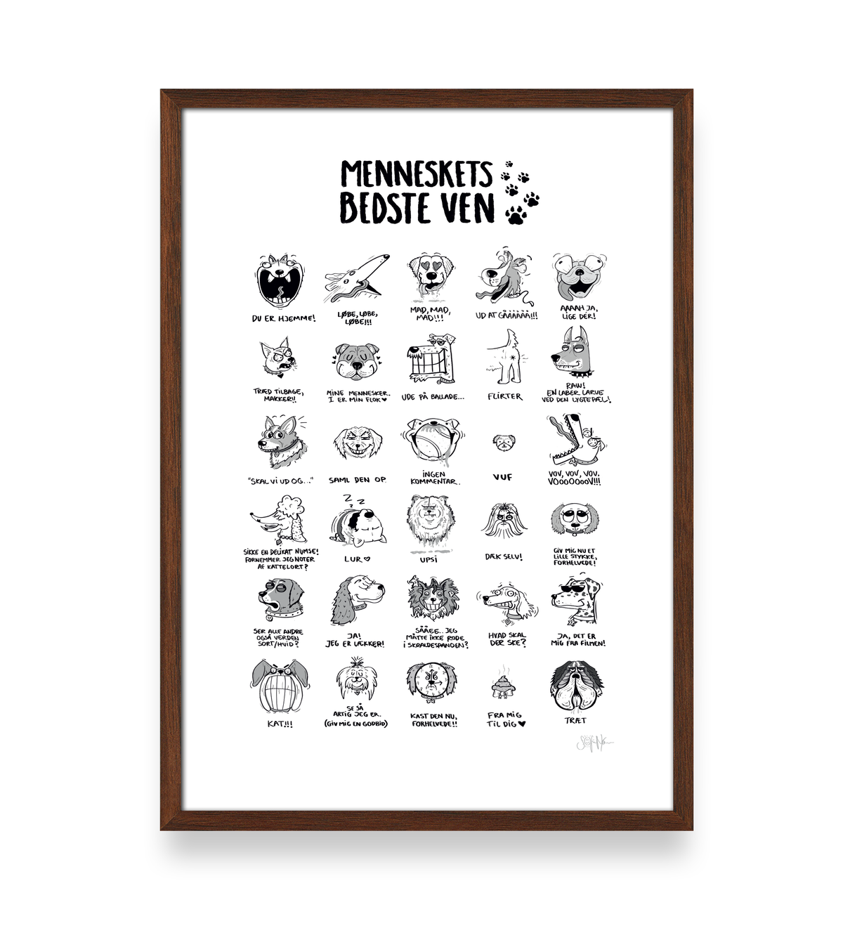 HUNDE PLAKAT - MENNESKETS BEDSTE VEN