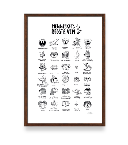 HUNDE PLAKAT - MENNESKETS BEDSTE VEN