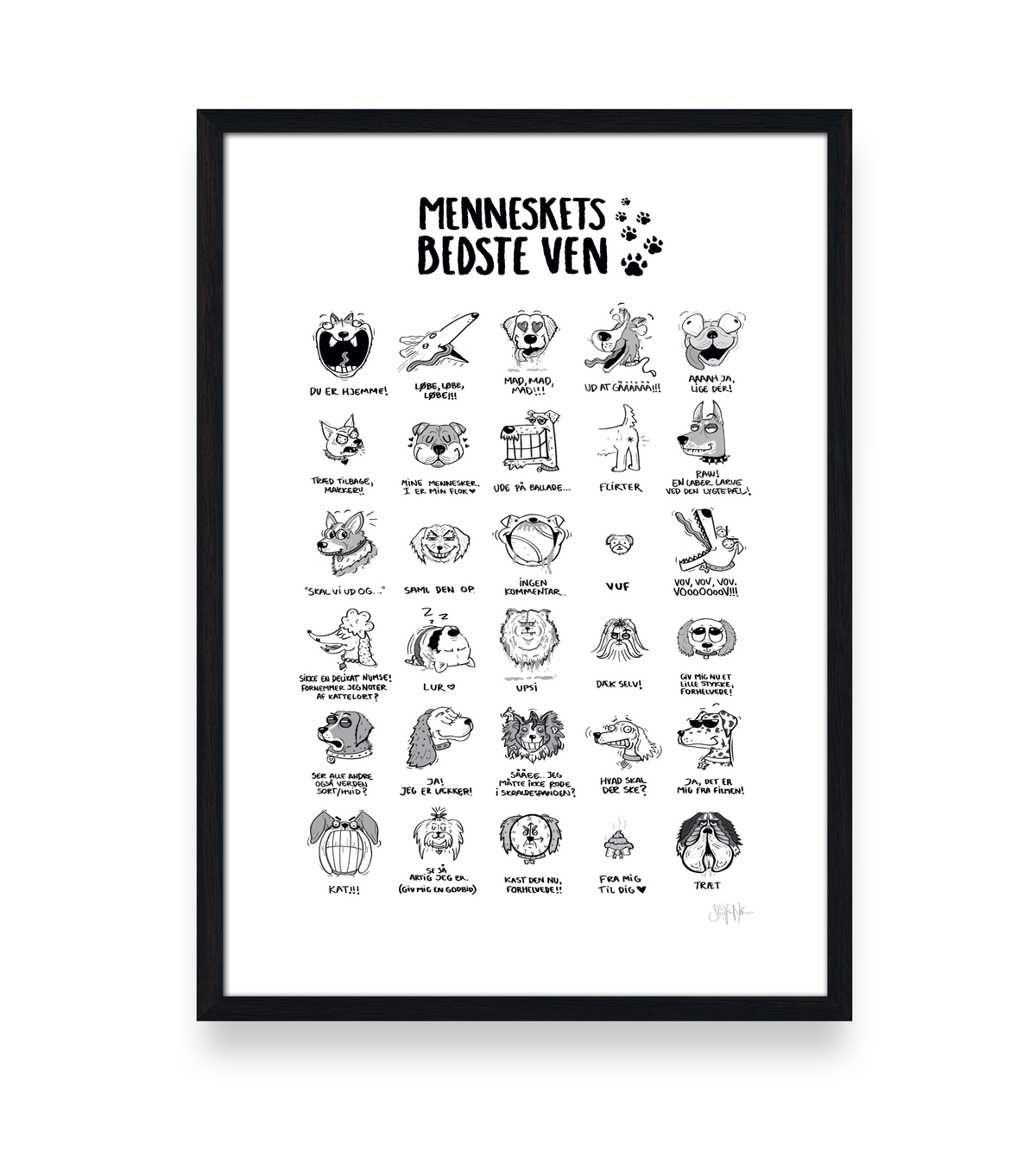 HUNDE PLAKAT - MENNESKETS BEDSTE VEN