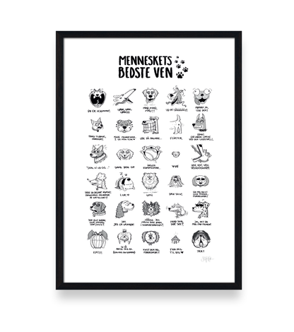 HUNDE PLAKAT - MENNESKETS BEDSTE VEN