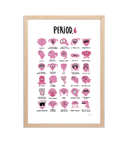 Håndtegnet plakat af Sofie Nørskov. Kunst der spreder glæde og starter samtaler! ✏️ 
Køb online på sofienørskov.dk. Levering 2-5 dage.