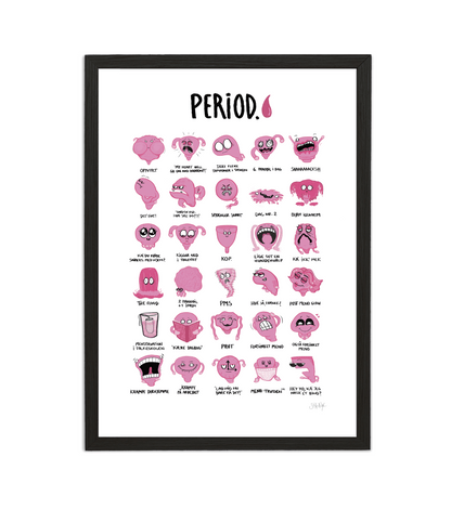 Håndtegnet plakat af Sofie Nørskov. Kunst der spreder glæde og starter samtaler! ✏️ 
Køb online på sofienørskov.dk. Levering 2-5 dage.