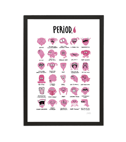 Håndtegnet plakat af Sofie Nørskov. Kunst der spreder glæde og starter samtaler! ✏️ 
Køb online på sofienørskov.dk. Levering 2-5 dage.