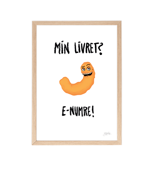 Håndtegnet plakat af Sofie Nørskov. Kunst der spreder glæde og starter samtaler! ✏️ 
Køb online på sofienørskov.dk. Levering 2-5 dage.