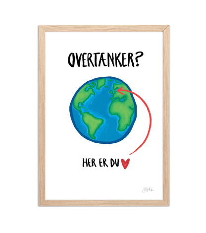 Håndtegnet plakat af Sofie Nørskov. Kunst der spreder glæde og starter samtaler! ✏️ 
Køb online på sofienørskov.dk. Levering 2-5 dage.