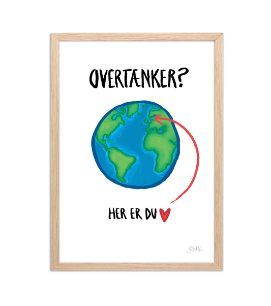 Håndtegnet plakat af Sofie Nørskov. Kunst der spreder glæde og starter samtaler! ✏️ 
Køb online på sofienørskov.dk. Levering 2-5 dage.
