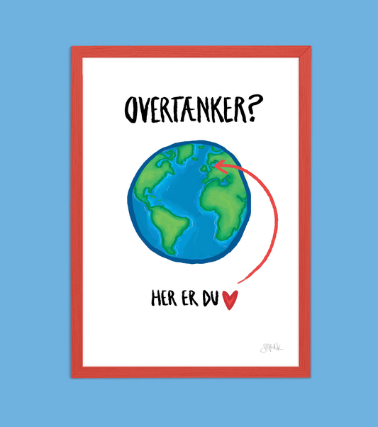 Håndtegnet plakat af Sofie Nørskov. Kunst der spreder glæde og starter samtaler! ✏️ 
Køb online på sofienørskov.dk. Levering 2-5 dage.
