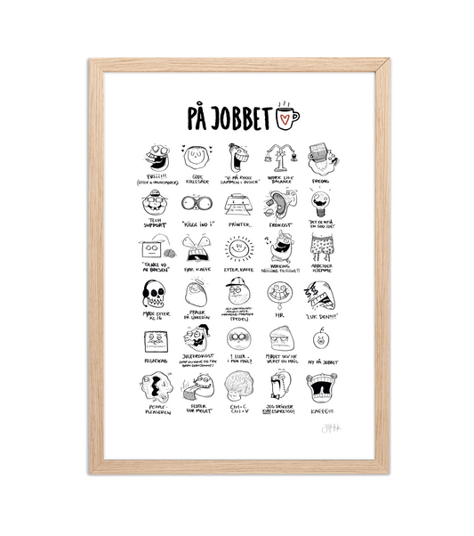 Håndtegnet plakat af Sofie Nørskov. Kunst der spreder glæde og starter samtaler! ✏️ 
Køb online på sofienørskov.dk. Levering 2-5 dage.