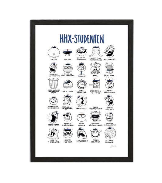 Håndtegnet plakat af Sofie Nørskov. Kunst der spreder glæde og starter samtaler! ✏️ 
Køb online på sofienørskov.dk. Levering 2-5 dage.