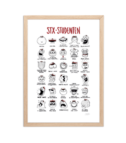 Håndtegnet plakat af Sofie Nørskov. Kunst der spreder glæde og starter samtaler! ✏️ 
Køb online på sofienørskov.dk. Levering 2-5 dage.