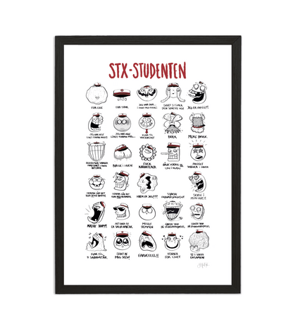 Håndtegnet plakat af Sofie Nørskov. Kunst der spreder glæde og starter samtaler! ✏️ 
Køb online på sofienørskov.dk. Levering 2-5 dage.