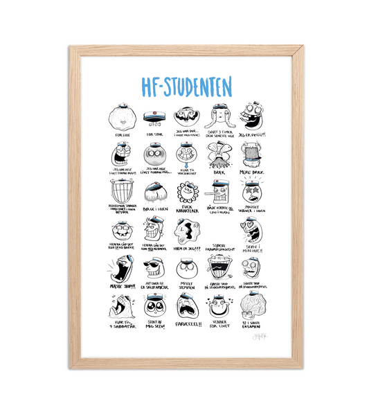 Håndtegnet plakat af Sofie Nørskov. Kunst der spreder glæde og starter samtaler! ✏️ 
Køb online på sofienørskov.dk. Levering 2-5 dage.