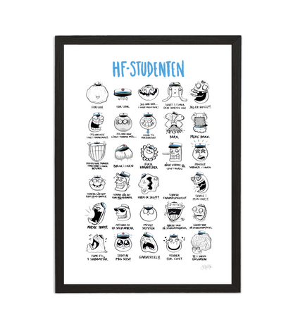 Håndtegnet plakat af Sofie Nørskov. Kunst der spreder glæde og starter samtaler! ✏️ 
Køb online på sofienørskov.dk. Levering 2-5 dage.
