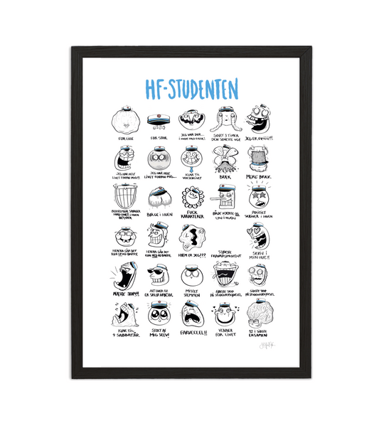 Håndtegnet plakat af Sofie Nørskov. Kunst der spreder glæde og starter samtaler! ✏️ 
Køb online på sofienørskov.dk. Levering 2-5 dage.