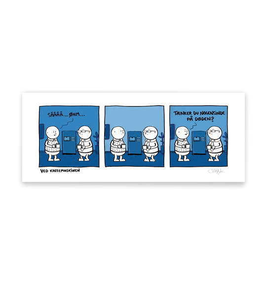 'Ved kaffemaskinen' - COMIC PLAKAT
