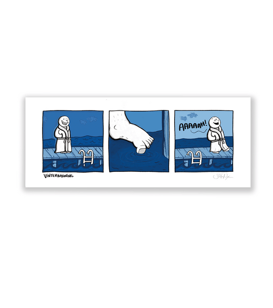 VINTERBADNING - COMIC PLAKAT